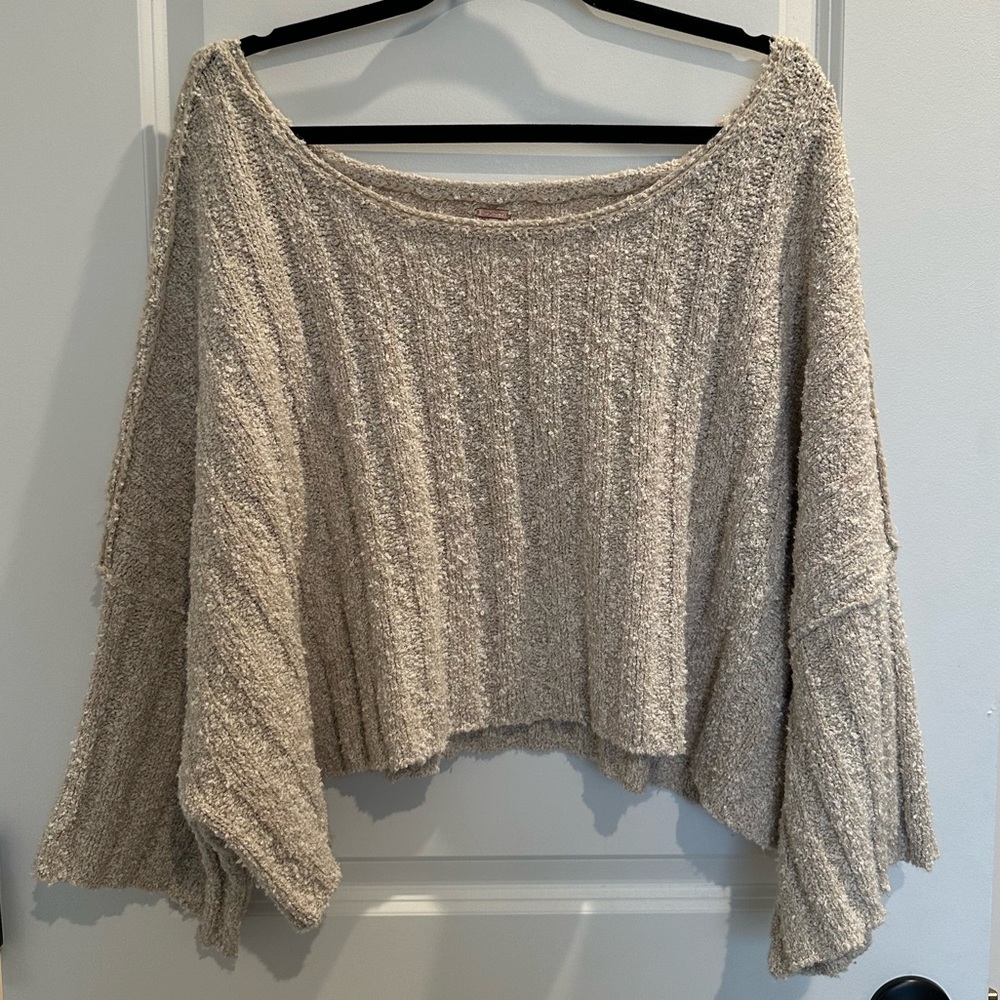 Free People Cropped Off the Shoulder Sweater